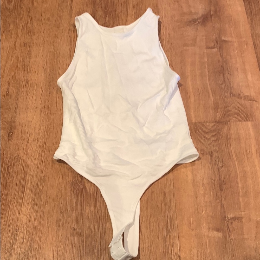 Dynamic White Bodysuit Tank